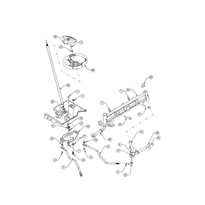 Steering Diagram and Parts List for 13AP11CP756  Cub Cadet Lawn Tractor